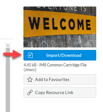 Import/Download button in Commons