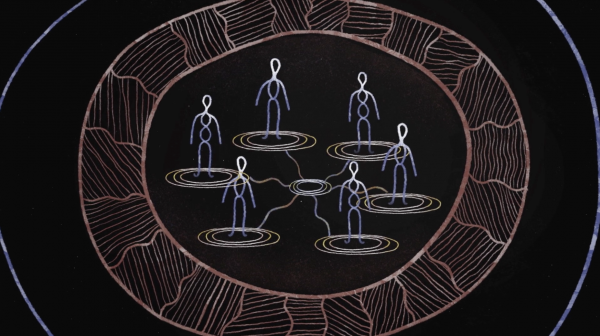 Animation of connections between community.